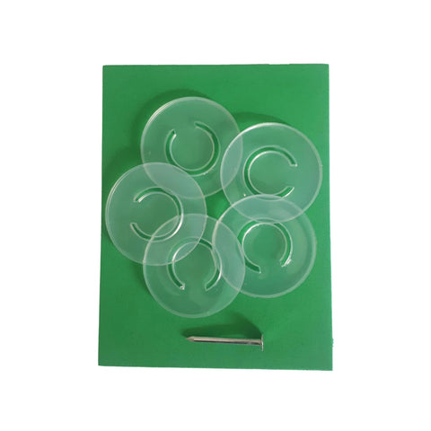 Transparent aPraktika vacuum valve discs for food storage jars, 6-pack with metal pin.