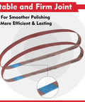 24 Pack Half Inch By Eighteen Inch Aluminum Oxide Sanding Belts For Belt Sanders, Assorted Grits 40 60 80 120 180 240 joints