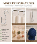 Top Tier Curtain Track Repair Kit Featuring Sixty Super Slick Dual Wheel Rollers And Rust Resistant S Hooks for no fuss window treatments and light-duty hanging.
