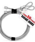 Heavy Duty Galvanized Garage Door Cables Built Like A Tank For Standard Torsion Systems 11 Feet 6 Inches Long Fits 10 Foot Doors Durable Wire Rope Replacement Pack Of Two Smooth Swap Lift.