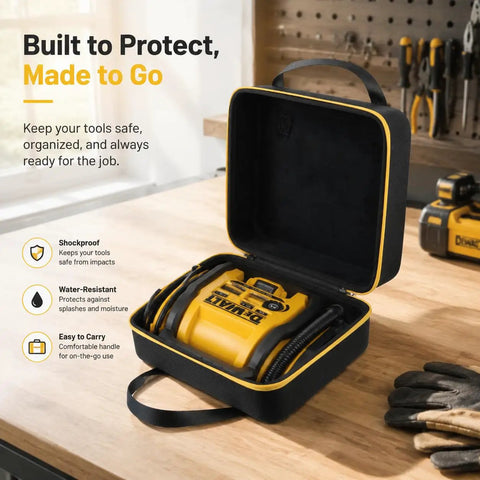Hard Case For DEWALT DCC020IB 20V Max Tire Inflator Replacement Protective Carry Case With Soft Inner Lining And Shock Absorbent Shell