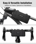 Water Resistant Top Tube Bike Bag For Phone And Cards Grab And Go Compact Frame Pouch For Road And Mountain Bikes installation