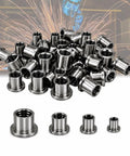 No Sweat T Shaped Weld Nut Assortment 40 Piece Steel Hardware Kit showcasing various sizes and shapes of steel weld nuts.