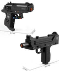 Two In One Gun Building Blocks Set With 800 Pieces Lets You Build MAC10 SMG And PPK Pistol Features Working Trigger Moving Slide Removable Magazine And 12 Plastic Projectiles For Build Play Display And Collectors Ages 8 And Up, black plastic building models
