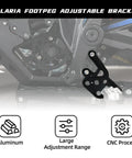 Six-Position Adjustable Bolt-On Footpeg Bracket For Talaria Sting MX3 MX4 Electric Dirt Bike Black Aluminum CNC Lightweight Durable Rest Bracket For Easy Mounting