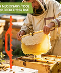 Beekeeping Frame Spacers 2 Pack 9 Frame Spacer Tool For Beehive Boxes with beekeeper handling honeycomb in apiary