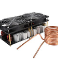 Beefy 12V To 48V 2500W high frequency induction heater kit with ZVS board, flyback driver, and copper coil for DIY projects