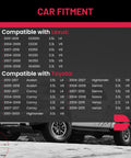 Compatibility chart for Front Wheel Bearing Hub Assembly 5 Lug 2 Pack with Toyota and Lexus models, including Camry, Avalon, RX350.