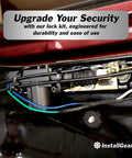 Close-up view of Universal Car Power Door Lock Actuator Two Pack Plug And Play Replacement Kit wiring for secure installation.