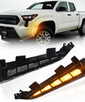 Toyota Tacoma 2024 2025 2026 LED Front Wheel Arches Side Marker Lights with Sequential Turn Signals and OEM Trim