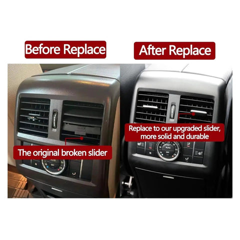 Mercedes Benz W166 ML GL GLS GLE 2011 2018 Rear AC Outlet Tab Clip Repair Kit Right Side Easy Pop In Swap In Durable PC And ABS Replacement No Drama Install For W166 Models before and after rear vent clip
