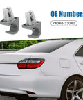 Must Have Replacement Sun Visor Hook Clip 74348 33040 For Toyota Camry 2007 2017 Set Of 2 shown near car back