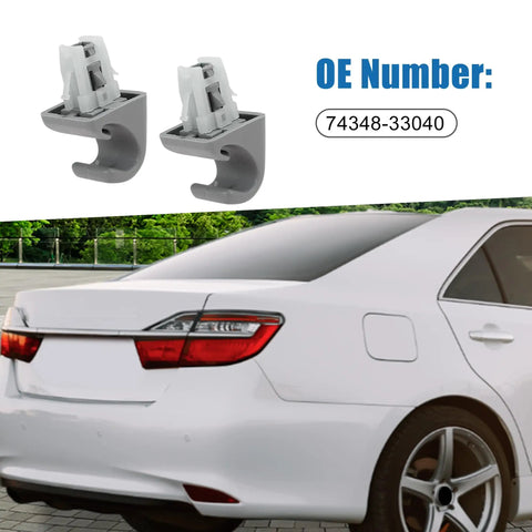 Must Have Replacement Sun Visor Hook Clip 74348 33040 For Toyota Camry 2007 2017 Set Of 2 shown near car back