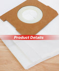 Close-up of Disposable Vacuum Filter Bags For 5-9 Gallon Vacs, Dry Pick Up Only, White Paper, 3 Pack on wooden table