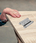 Installation of Stainless Steel Spring Door Hinges 3 Inch, 2 Pack Auto Close Double Swing Door Hardware on wooden door