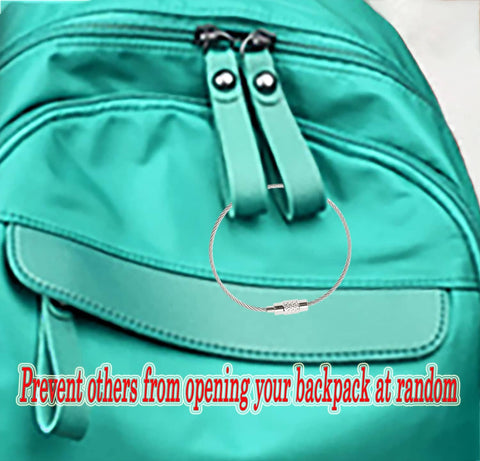 Heavy Duty 6 Inch Stainless Steel Wire Key Rings And Keychains Kit securing backpack zippers for strong secure closure