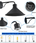 Dope 12 Inch Exterior Barn Style Porch Light Set Of 3 Dusk To Dawn Black Farmhouse Outdoor Wall Lanterns with E26 Socket