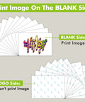 Printable Heat Transfer Vinyl For Dark Fabric T Shirts 8.5 By 11 Inch Sheets, front and back view of iron-on paper