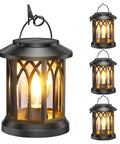 4 Pack Solar Lanterns Outdoor Lights For Garden And Patio, Upgraded Waterproof Hanging Solar Powered Lanterns with 2700K Warm LED