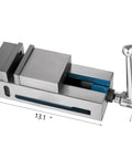 4 Inch Milling Vise For Bench Setup, Beefy Heavy Duty Clamp Vise Made From Nodular Cast Iron with 100mm Jaw, side view