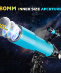 80mm Portable Beginner Telescope For Moon And Planets With High Power Refractor No Fuss Setup Multi Coated Optics For Bright Clear Views