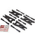 Wide Track Arm Boost Box Upgrade For 4X2 Mega Boost And 4X4 Mega RC Basher kit with decals on white background