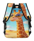 Cool Giraffe Desert Sunglasses Double Shoulder Backpacks Ideal For Work Hiking Travel And School Go To Everyday Carry