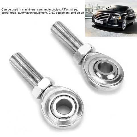 Two Pack Heim Joint Rod End Kit 1/2-20 RH Thread Male Rod End Bearing With Hardened Steel Zinc Plated Finish Universal Fit For Automotive Suspension Machinery CNC Equipment Linkage Systems Power Transmission And Heavy Duty Off Road Projects, pair with jam nuts