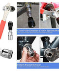 Crank Puller Extractor and Bottom Bracket Remover from 10 Piece Bike Repair Tool Kit for Mountain Biking Pro Grade Cycling Maintenance Set