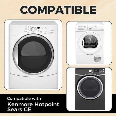 Image showing front-load dryers compatible with Top Notch Dryer Drum Bearing Slide Glide Kit Replacement For GE Kenmore Hotpoint Sears RCA Pack Of Four Easy Snap In Durable Performance And Long Lasting Repair