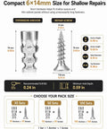 Fix Wobbly Cabinet Doors Fast With These 6x14mm Metal Expansion Screw Shrink Kit For Saggy Hinges Heavy Duty Thread Repair Tool That Stops Stripped Hardware And Locks Things Tight No Glue Needed. 6x14mm metal expansion anchor and screw kit for cabinet hinge repair