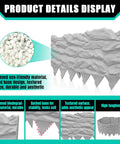 Interlocking Garden Edging Border Kit With Spikes, 20 Ft Of Durable Plastic Lawn Edging With Stone Texture, Eco Friendly