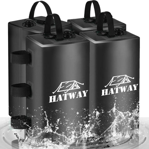 132 Lbs Canopy Weights Set For Pop Up Gazebos And Canopies, 4 heavy-duty 15L PVC water bags with handle and logo design