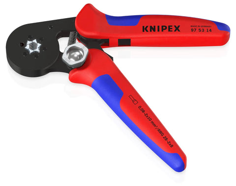 Self-Adjusting Crimping Pliers For End Sleeves And Ferrules, DIN 46228 Compliant, 10 mm2 Capacity, AWG 28-5, side view