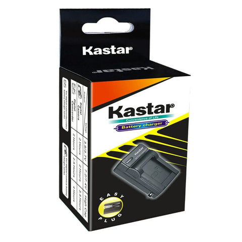 Battery And AC Wall Charger Replacement For Canon LP-E8 LPE8 And LC-E8E packaging, showing Kastar branding and product image