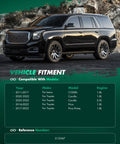 Black SUV with compatibility chart for Rear Wheel Bearing Hub Assembly With ABS Fits Lexus CT200h 2011-2017, Toyota Corolla 2019-2023, Prius 2016-2022, Prius Prime 2017-2022, 5-Lug, 512547 Replacement Part