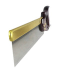 Pro Grade 12 Inch Tenon Saw Packed With Hella Sharp 13 Tpi Blade Brass Reinforced Spine And Stained Beech Handle side view.