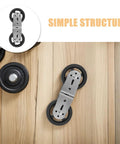 Dual Swivel Cable Pulley Set With Silent Bearings 360 Degree Rotating Pulleys For Cable Machines Smooth Quiet Rollers For Your Home Gym Weight Lifting And DIY Fitness Systems, metal double pulley on wood surface