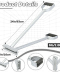 Two In One Hand Seamer For Sheet Metal Heavy Duty Standing Seam Tool with 24 in handle and 6.1 in jaw shown in dimensions.