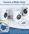Concave seal design of Magnetic Dryer Vent Connector Kit DV180 with 3.3 foot aluminum duct in laundry setup.