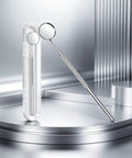 Durable Stainless Steel Dental Mirror For At Home Teeth Cleaning And Mouth Inspection With Storage Box Curved Head Reaches Hidden Spots