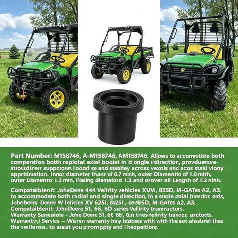Built Tough Upper And Lower A Arm Suspension Bushings Kit For John Deere Gator XUV 625i 825i 855d 4x4 5E 6E Replaces Am158746 shown with suspension bushing and UTV.