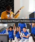 Totally Rad 3D Acoustic Panels For Walls Soundproofing Foam Tiles 12X12 Inches Black Textured used to absorb sound in rooms.