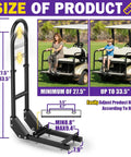Rear Seat Grab Bar for Golf Carts Universal Round Pipe Handle Rail 27 to 34 Inch Adjustable Height Heavy Duty Clamps shown in use