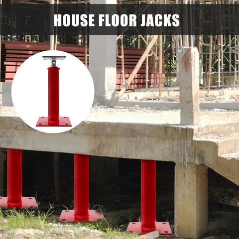 Heavy Duty Adjustable House Jacks For Leveling Crawlspace And Joist Beams 11 To 16 Inch Range With 6,860 To 9,920 Lbs Capacity Each Floor Jack Screw Pole Brace For Cellar Ceiling 2 Pack displayed under concrete structure