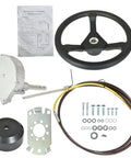 10 Feet Marine Steering Cable Kit With 3/4 Shaft And 12.4 Inch Wheel Replaces SS13710 For Outboard Boats Yachts And Watercraft
