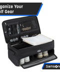 Car Trunk Organizer For Golf Gear With Durable Ripstop Polyester And Waterproof Backing Top Lid Mesh Section For Gloves Tees Snacks And Sunscreen Movable Dividers To Customize Storage Keeps Your Trunk Neat And Ready To Roll