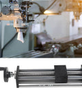 Beefy 200mm Linear Guide Rails for 2 Axis Manual Sliding Table for 3D Printers and CNC Machines with Ball Bearing Linear Motion System and Hand Crank Locking, aluminum