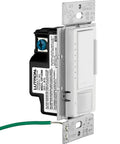 Side view of Maestro LED Plus Motion Sensor Dimmer Switch For LED Lighting, 150W, Single Pole Or Multi Location, White, MSCL OP153M WH, 2 Pack