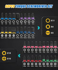 60Pcs Torque Screwdriver Wrench Set With One Quarter Inch Drive, showing S2 bits and variety of bits in rows